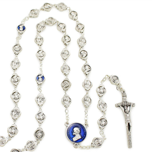 Rosary Metal Beads Saint John Paul II Pope Benedict XVI