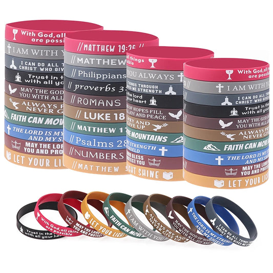 FaithGlow Scripture Wristbands (40-Pack)