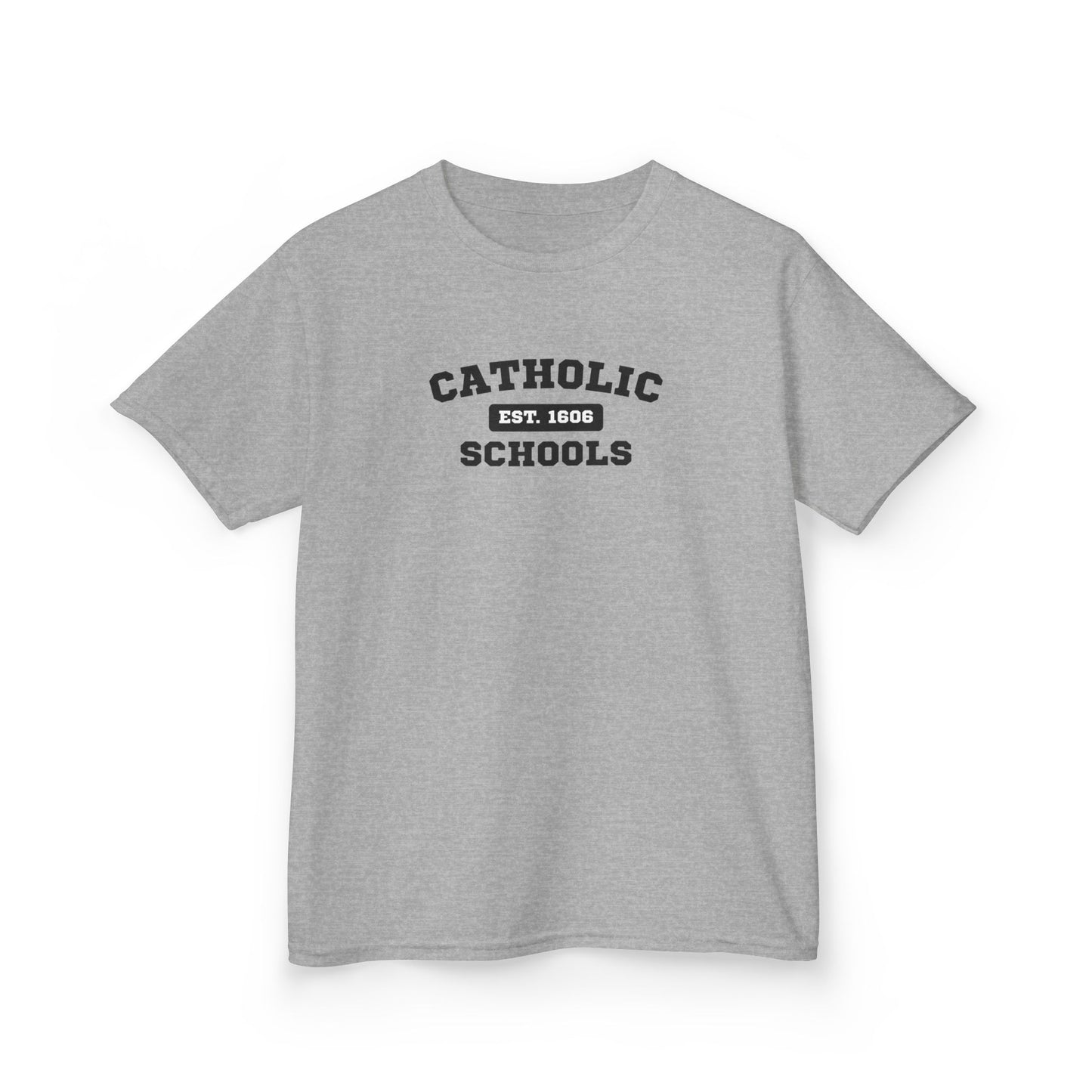 Kids Catholic Schools Tee – Established 1606 – Youth School Spirit Shirt