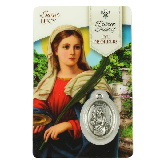 Healing Saint Lucy Prayer Card