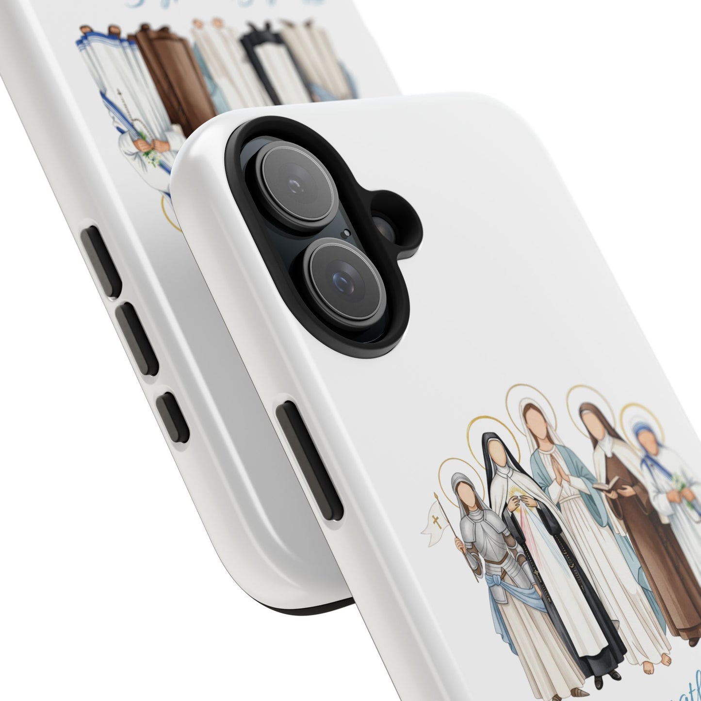 Faith Strength Grace Catholic Tough Phone Case - Women Saints iPhone & Samsung Case