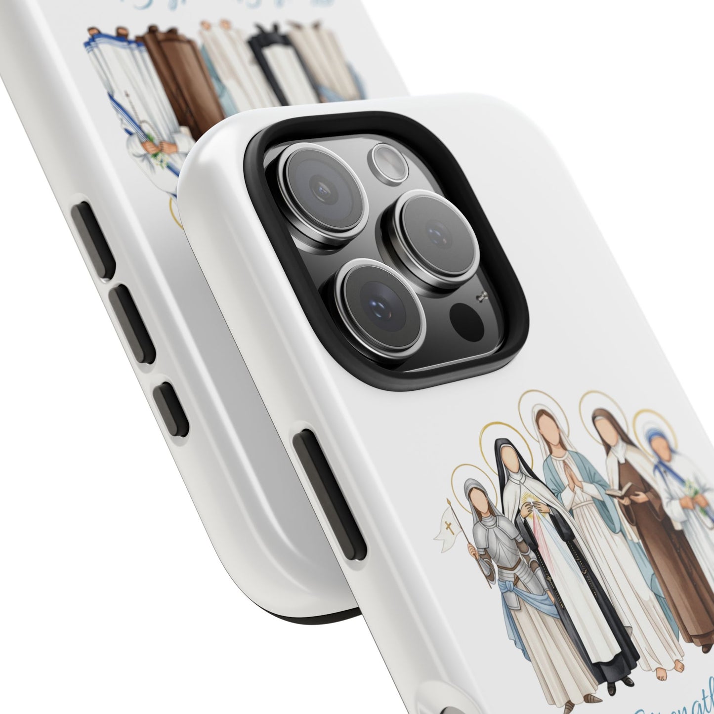 Faith Strength Grace Catholic Tough Phone Case - Women Saints iPhone & Samsung Case