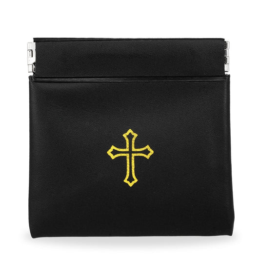 Black Vinyl Rosary Pouch