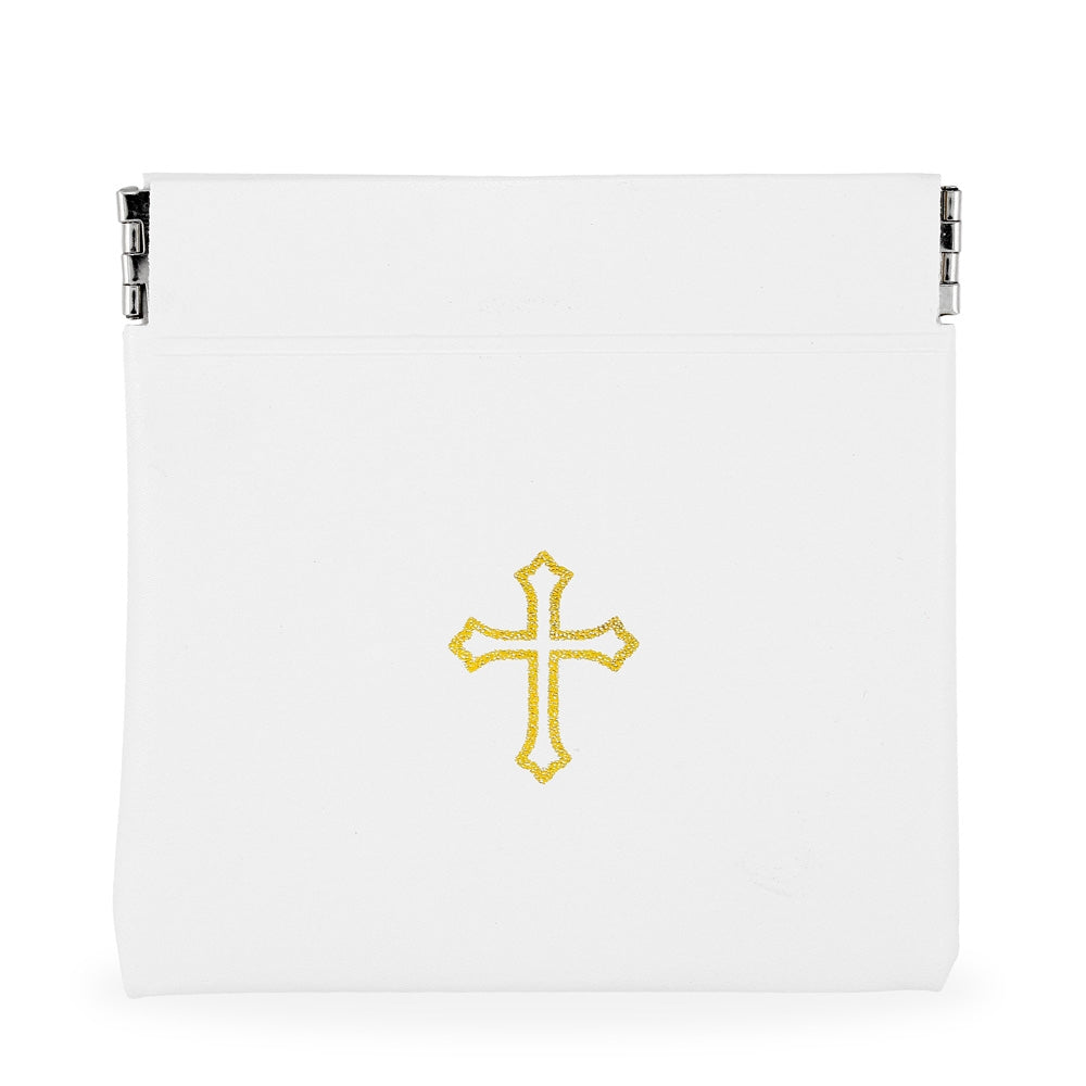 White Vinyl Rosary Pouch