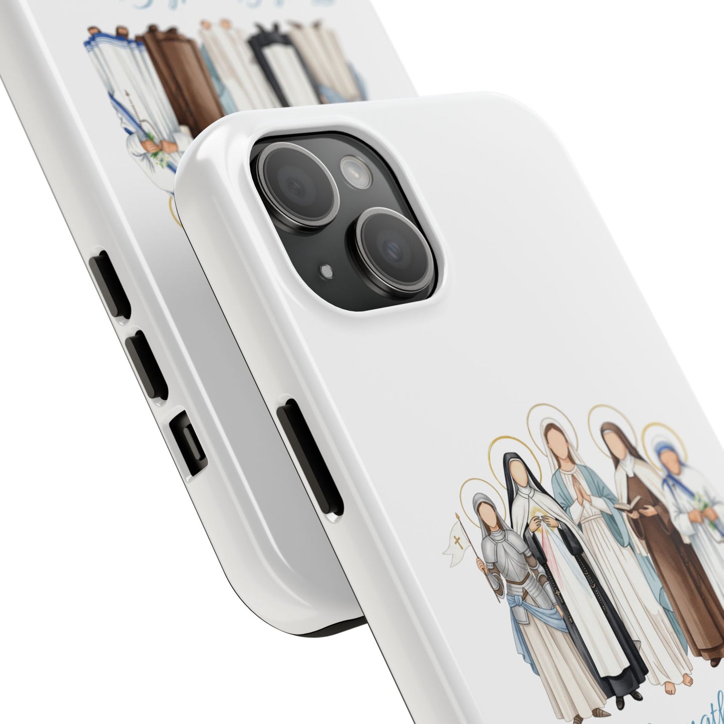 Faith Strength Grace Catholic Tough Phone Case - Women Saints iPhone & Samsung Case