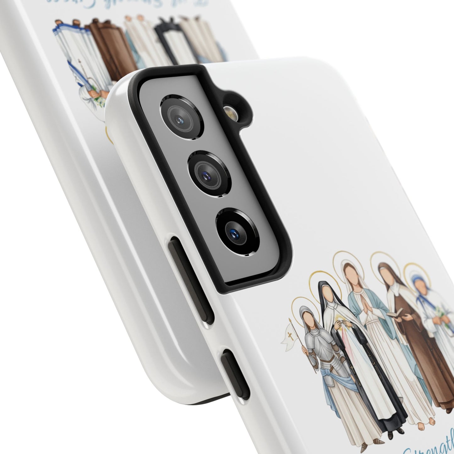 Faith Strength Grace Catholic Tough Phone Case - Women Saints iPhone & Samsung Case