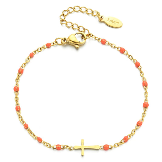 Boho Cross Charm Bracelet
