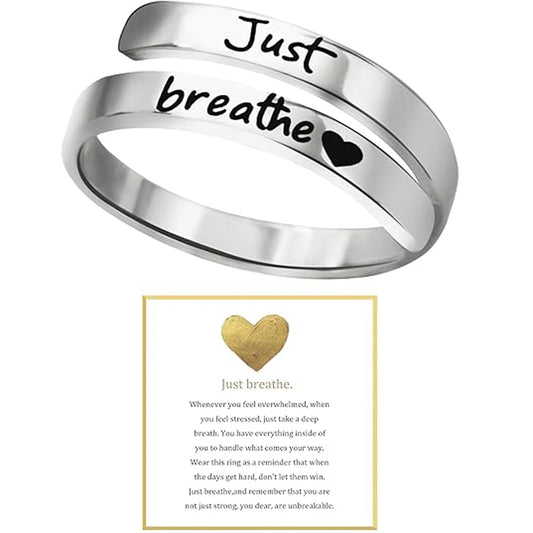 Serenity Spiral Heart Ring