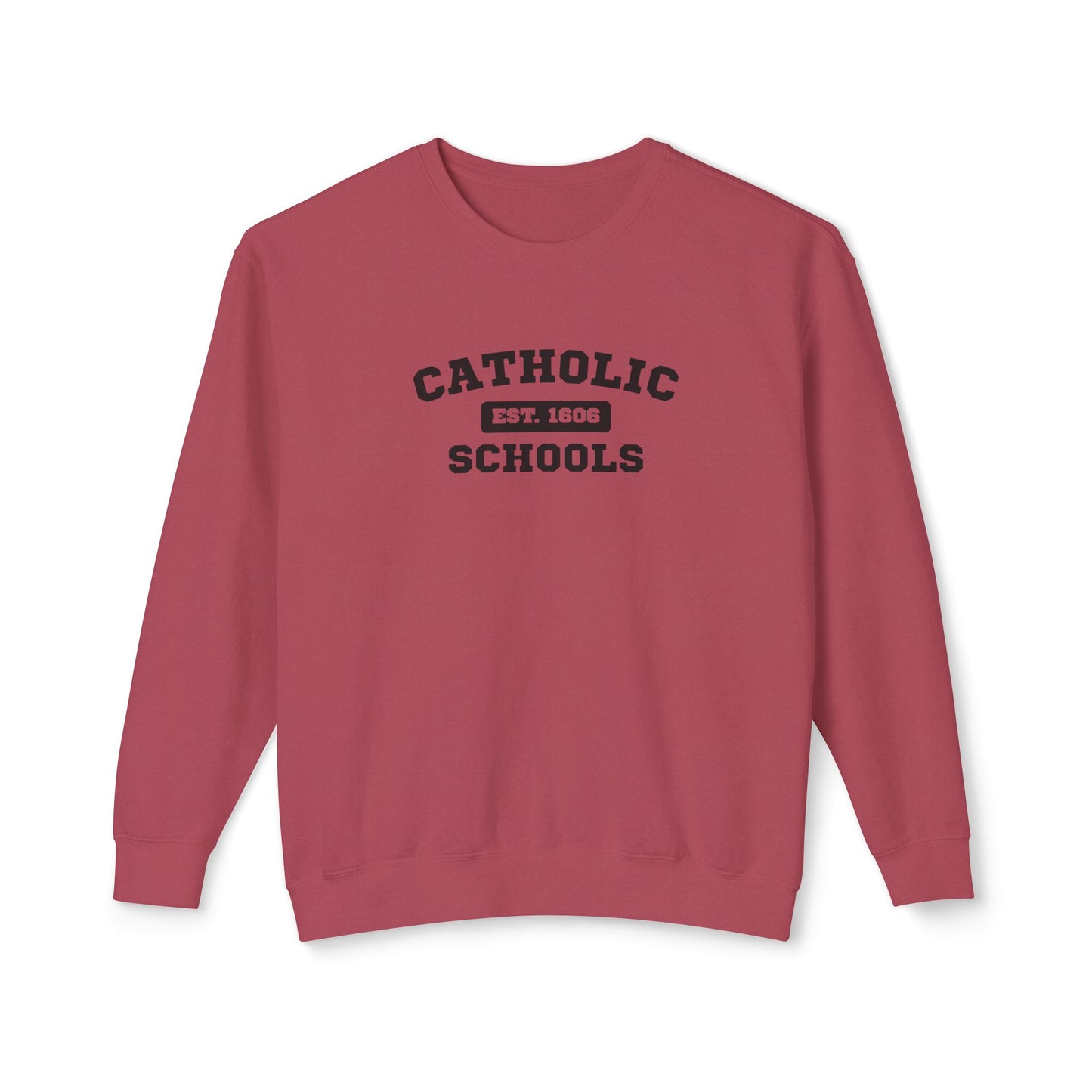 Catholic Schools Crewneck Sweatshirt – Established 1606 – Vintage School Pullover