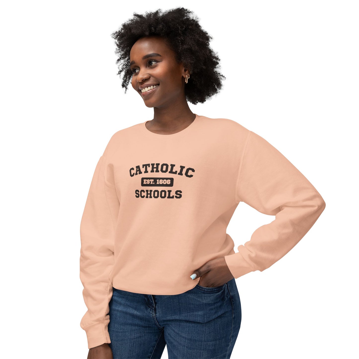 Catholic Schools Crewneck Sweatshirt – Established 1606 – Vintage School Pullover