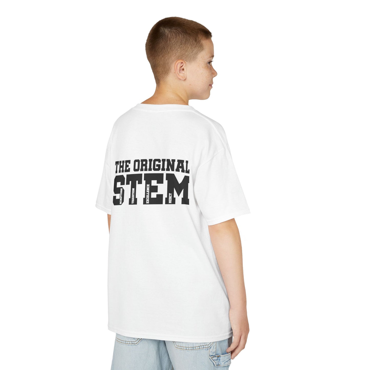 Catholic Schools Est. 1606 Kids T-Shirt – "The Original STEM: Scripture ∙ Tradition ∙ Excellence ∙ Mercy" (Catholic Schools Series)