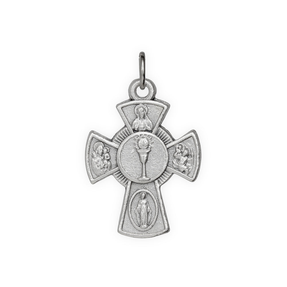 First Communion Four Way Cross Pendant