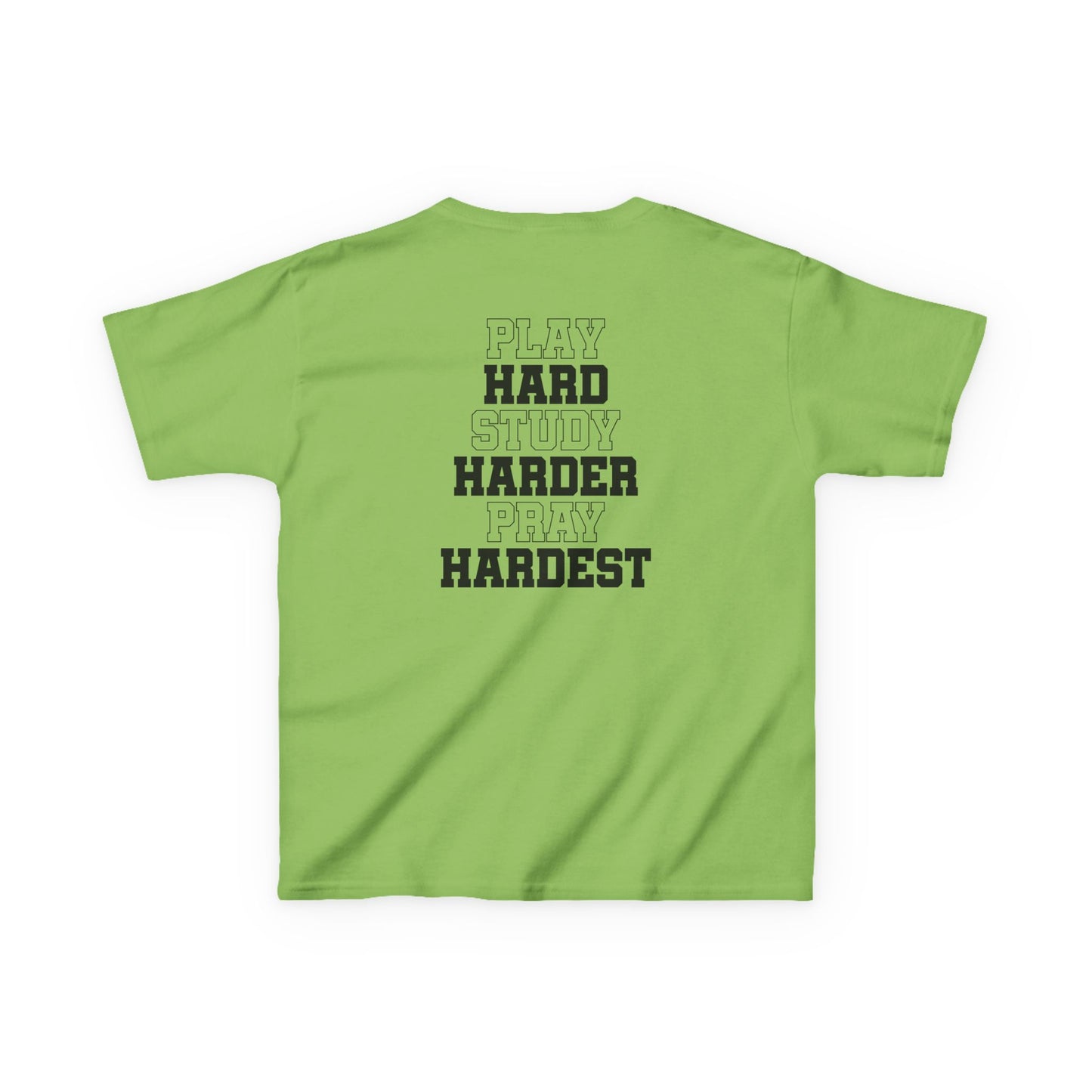 Catholic Schools Est. 1606 Kids T-Shirt – "Play Hard ∙ Study Harder ∙ Pray Hardest" (Catholic Schools Series)