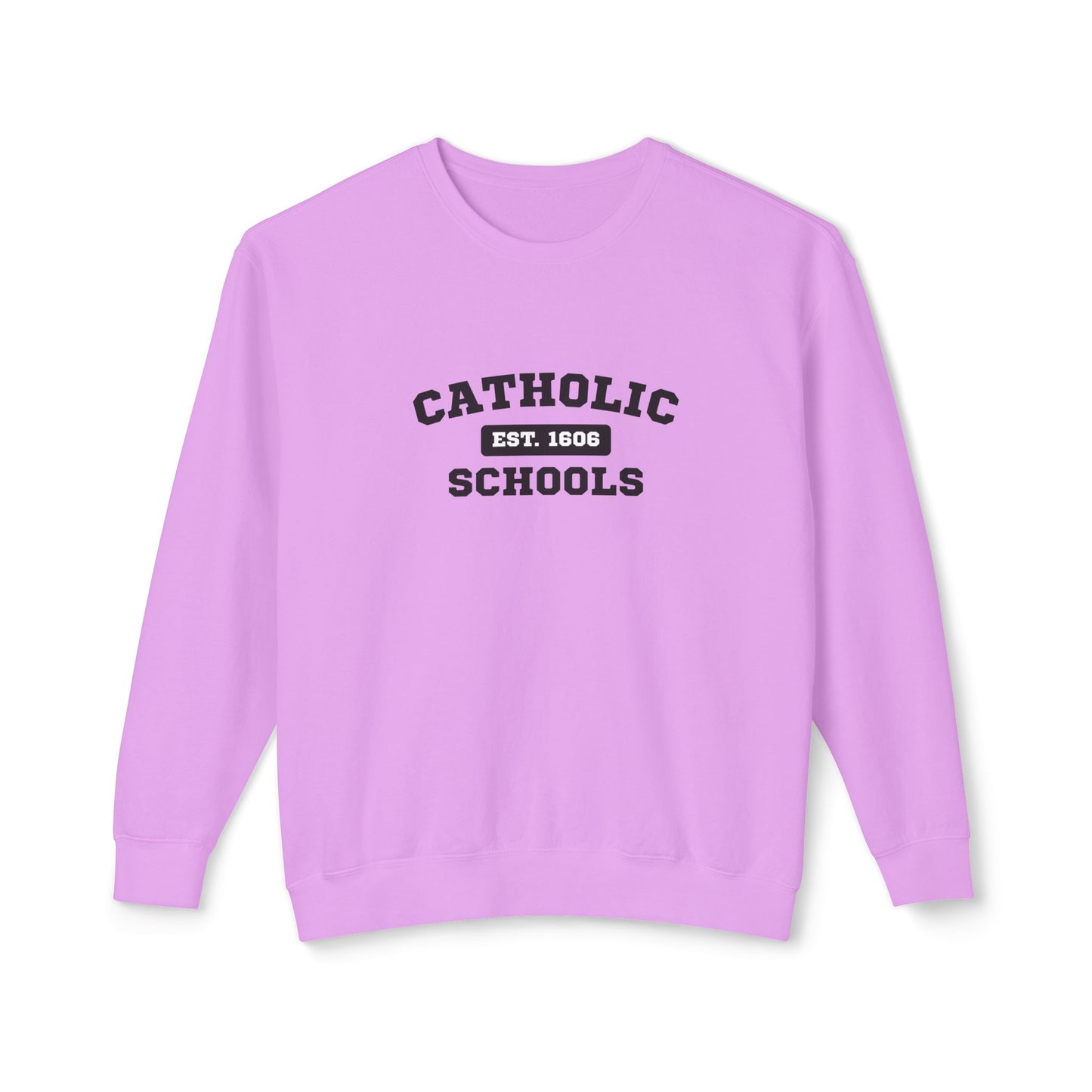 Catholic Schools Crewneck Sweatshirt – Established 1606 – Vintage School Pullover