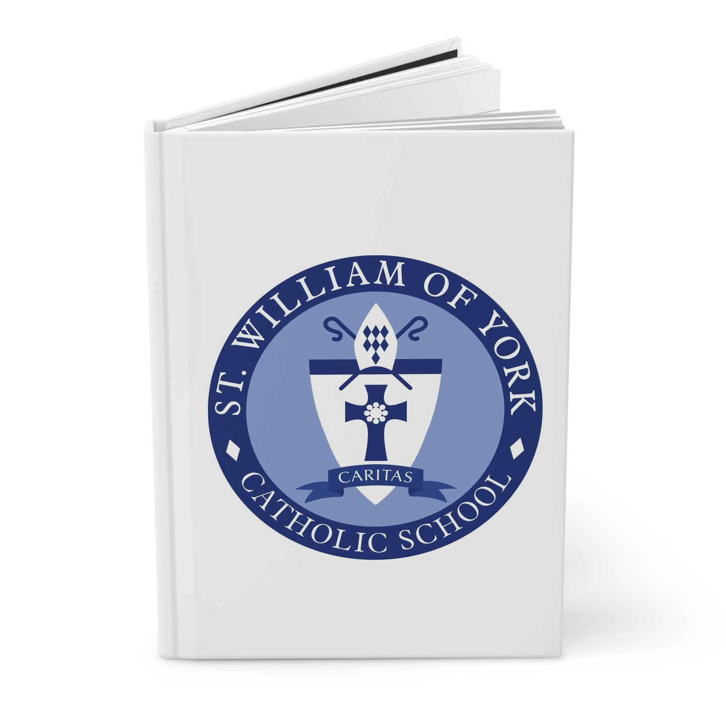 St William of York School - Stafford, VA Custom Hardcover Journal – Matte Finish Notebook with School Logo