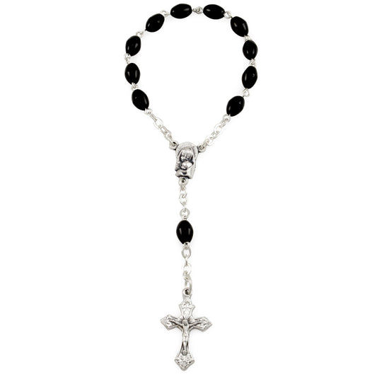 Rosary One Decade Black Wooden Beads 9-3501bk