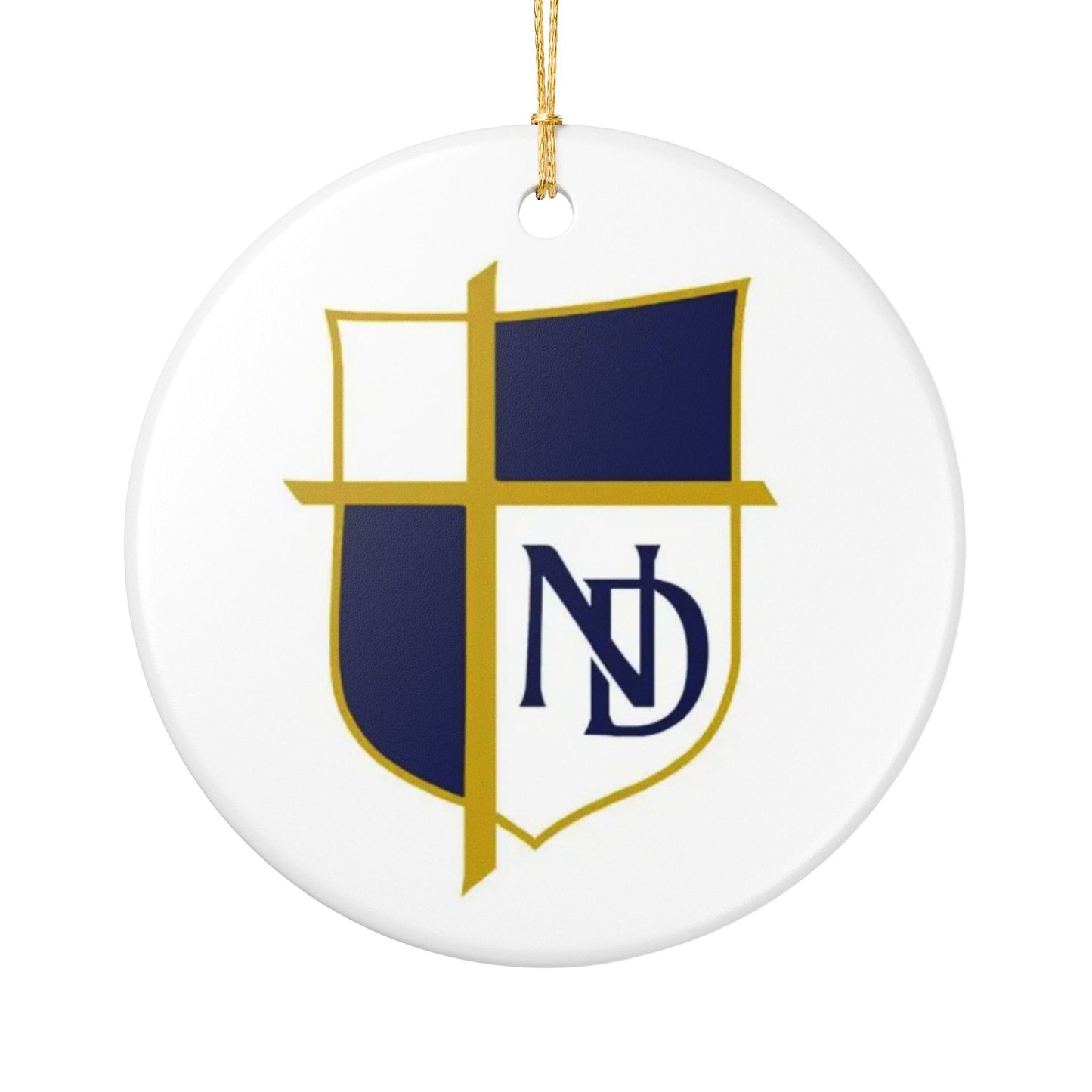 Notre Dame Catholic School - Kerrsville, TX   Ceramic Ornament