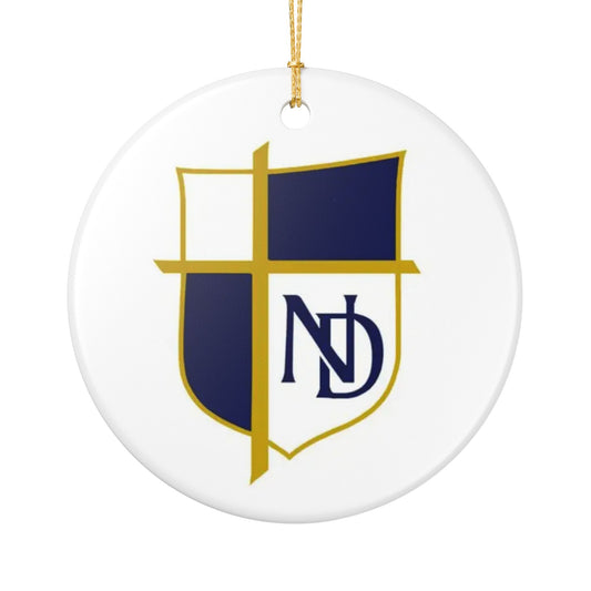 Notre Dame Catholic School - Kerrsville, TX   Ceramic Ornament