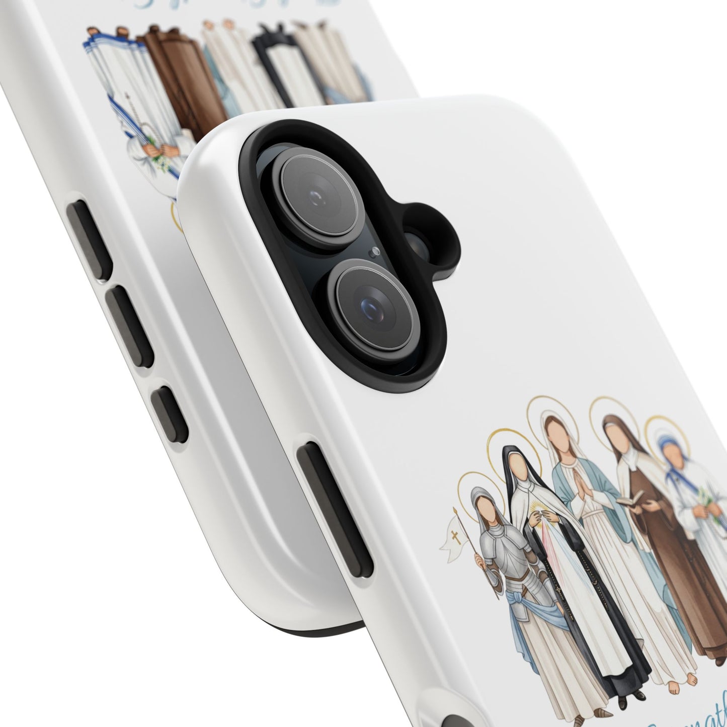 Faith Strength Grace Catholic Tough Phone Case - Women Saints iPhone & Samsung Case