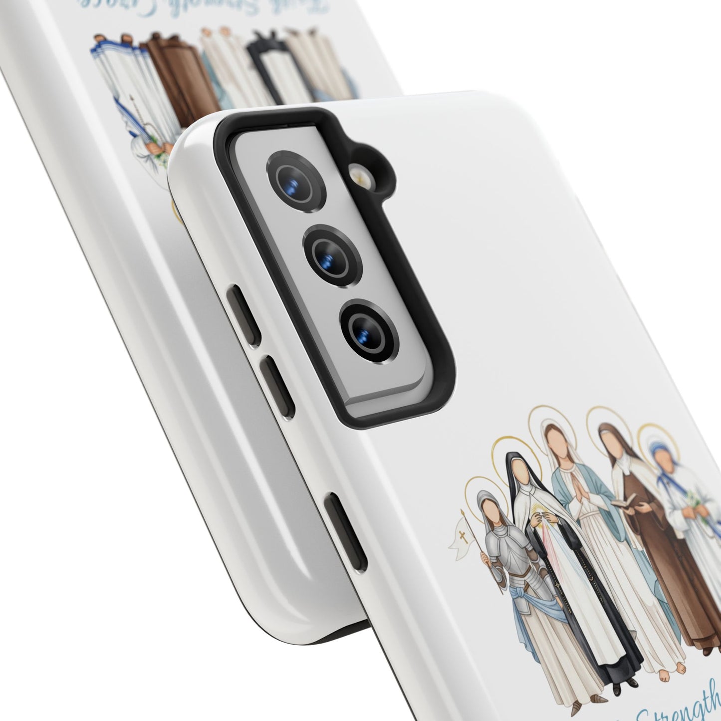 Faith Strength Grace Catholic Tough Phone Case - Women Saints iPhone & Samsung Case