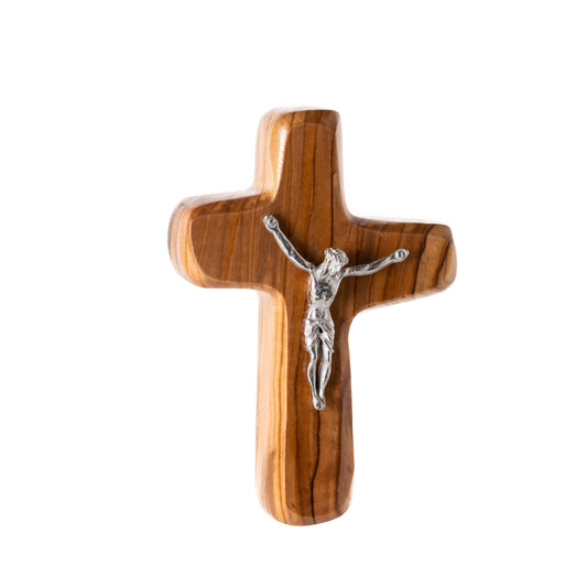 Olive Wood, Square Christ Cross with Crucifix - CRHC