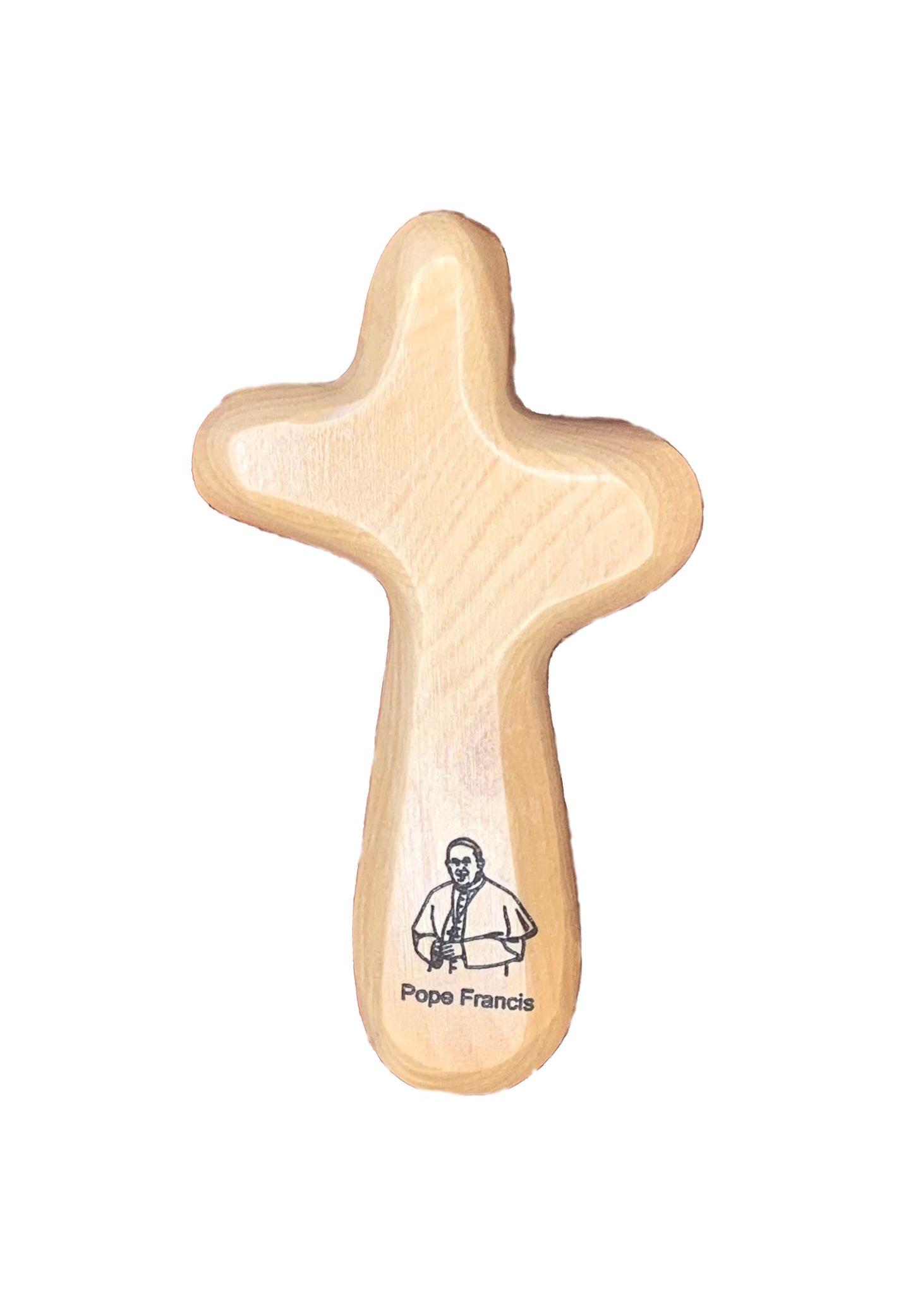 Pope Francis - Engraved Holding Cross