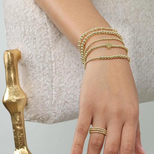 Radiant Cross Beaded Bracelet