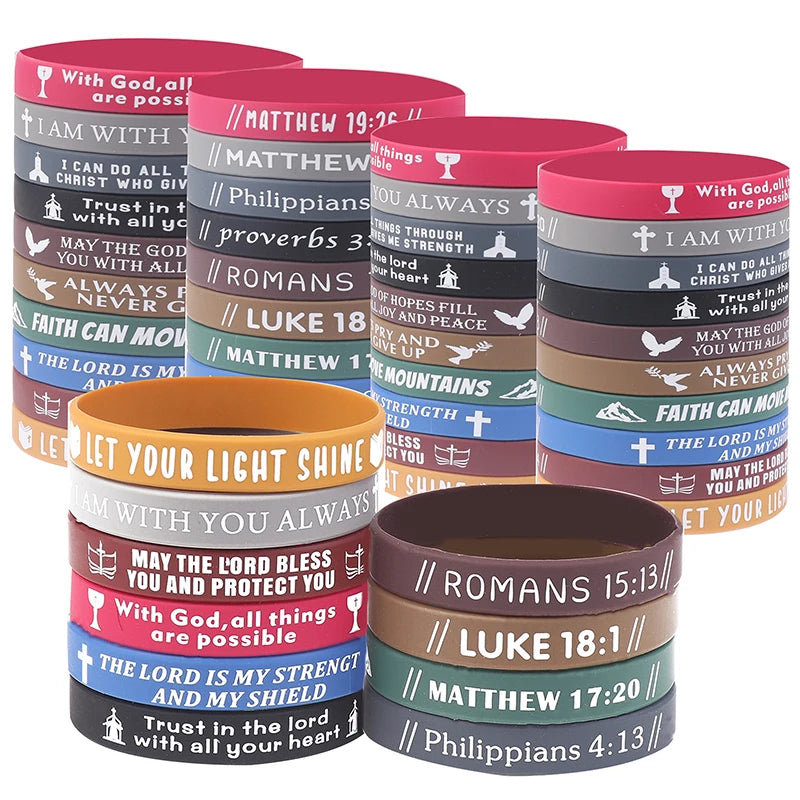 FaithGlow Scripture Wristbands (40-Pack)