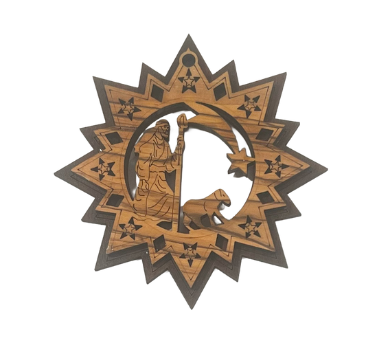 Bethlehem Olive Wood Shepherd Ornament