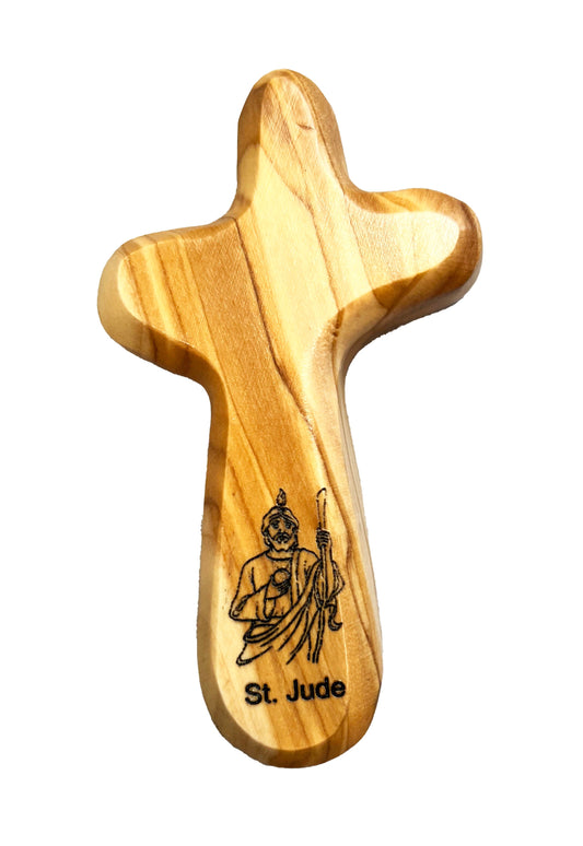 Saint Jude - Engraved Holding Cross